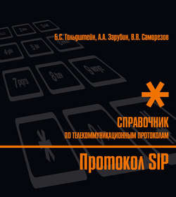 Справочник по телекоммуникационным протоколам. Протокол SIP