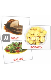 Комплект карточек мини на английском языке "Food" 8х10 см