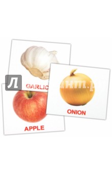 Комплект карточек мини на английском языке "Fruit and vegetables" 8х10 см