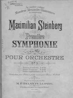 Premiere symphonie en pour orchestre