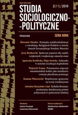 Studia Socjologiczno-Polityczne 2(11) 2019