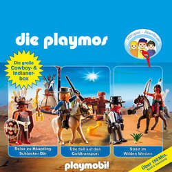 Die Playmos - Das Original Playmobil Hörspiel, Die große Cowboy- und Indianer-Box, Folgen 21, 32, 35