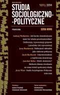 Studia Socjologiczno-Polityczne 2014/1 (1)
