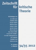 Zeitschrift für kritische Theorie / Zeitschrift für kritische Theorie, Heft 34/35