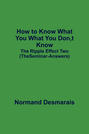 How to Know What You What You Don,t Know
