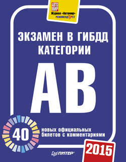 Экзамен в ГИБДД категории А, B. 40 новых официальных билетов с комментариями. 2015