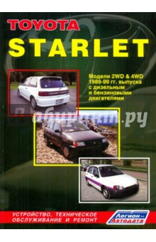 Toyota Starlet. Праворульные и леворульные модели1989-1999 гг. выпуска