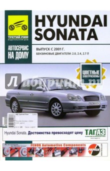 Hyundai Sonata с 2001г (чёрно-белые, цветные схемы)
