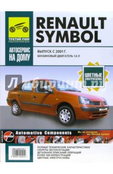 Renault Symbol с 2001г (чёрно-белые, цветные схемы)
