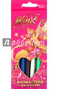 Фломастеры "Winx" 6+1 цветов (162-6+1K/WM)