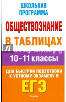 Обществознание в таблицах: 10-11 классы