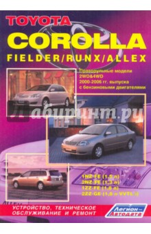 Toyota Королла/ Филдкр/Рункс/Аллекс. Праворульные модели 2WD & 4WD 2000-2006 гг. выпуска
