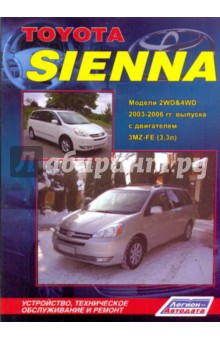 Toyota Sienna 2WD&4WD. Устройство, техническое обслуживание и ремонт