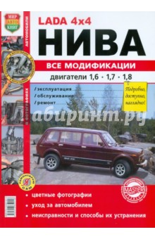 Автомобили Нива всех модификаций с двигателем объемом 1,6, 1,7 и 1,8 л. Эксплуатация, обслуживание