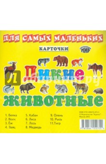 Дикие животные России. Карточки для самых маленьких