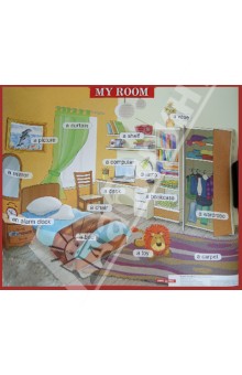 My room. Моя комната. Плакат на английском языке