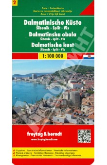 Dalmatian Coast - Sibenik - Split - Vis. 1:100 000