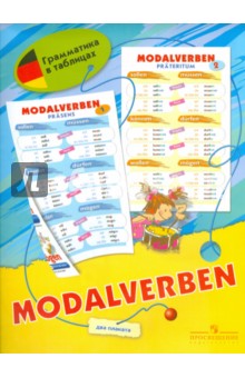 Немецкий язык. Модальные глаголы. 2 таблицы настенные складные