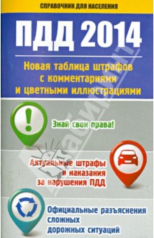 ПДД 2014. Новая таблица штрафов с комментариями и цветными иллюстрациями