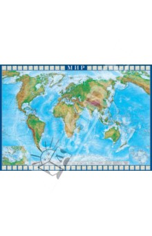 Карта "Мир" физическая (КН46)