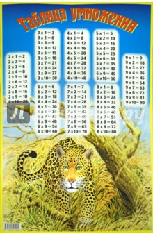 Таблица умножения. Леопард