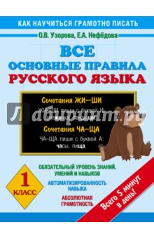 Все основные правила русского языка. 1 класс