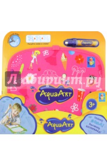 Коврик "AquaArt" для рисования водой (розовый, чемоданчик) (Т10157)