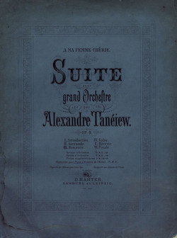 Suite pour grand Orchestre par Alexandre Taneiew