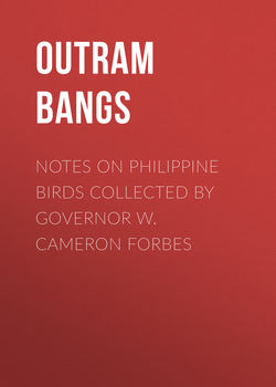 Notes on Philippine Birds Collected by Governor W. Cameron Forbes
