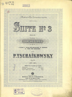 Suite № 3 pour orchestre par Tschaikowsky