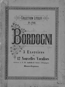3 exercices et 12 nouvelles vocalises pour Mezzo-Soprano de Marco Bordogni