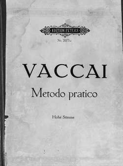 Praktische Schule des italienischen Gesanges v. N. Vaccai
