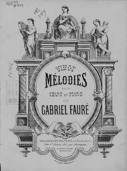 Vingt melodies pour chant et piano par Gabriel Faure