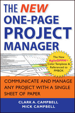 The New One-Page Project Manager. Communicate and Manage Any Project With A Single Sheet of Paper