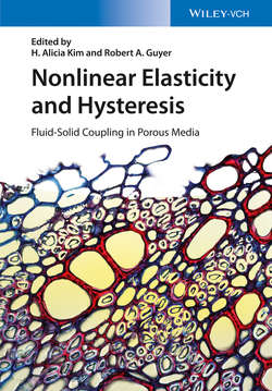 Nonlinear Elasticity and Hysteresis. Fluid-Solid Coupling in Porous Media
