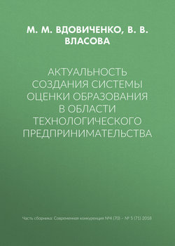 Актуальность создания системы оценки образования в области технологического предпринимательства