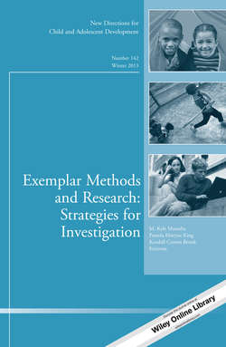 Exemplar Methods and Research: Strategies for Investigation. New Directions for Child and Adolescent Development, Number 142