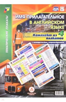 Комплект плакатов. Имя прилагат в английском языке