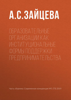 Образовательные организации как институциональные формы поддержки предпринимательства