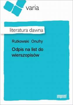 Odpis na list do wierszopisów