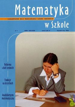 Matematyka w Szkole. Czasopismo dla nauczycieli szkół średnich. Nr 1