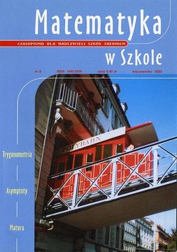 Matematyka w Szkole. Czasopismo dla nauczycieli szkół średnich. Nr 8