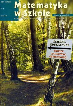 Matematyka w Szkole. Czasopismo dla nauczycieli szkół podstawowych i gimnazjów. Nr 2