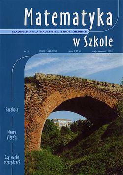 Matematyka w Szkole. Czasopismo dla nauczycieli szkół średnich. Nr 3