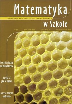 Matematyka w Szkole. Czasopismo dla nauczycieli szkół średnich. Nr 22