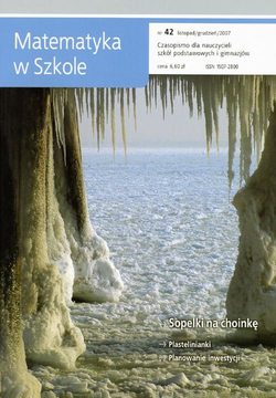 Matematyka w Szkole. Czasopismo dla nauczycieli szkół podstawowych i gimnazjów. Nr 42