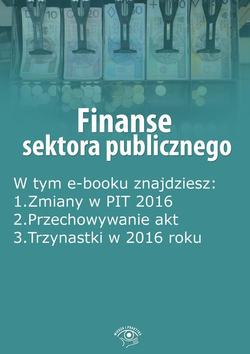 Finanse sektora publicznego, wydanie marzec 2016 r.