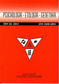 Psychologia-Etologia-Genetyka nr 26/2012