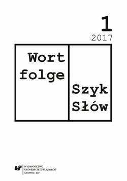 „Wortfolge. Szyk Słów” 2017, nr 1
