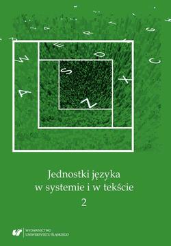 Jednostki języka w systemie i w tekście 2